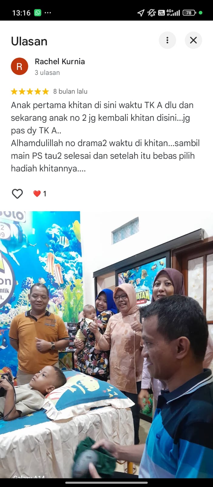 Testimoni pasien Rumah Sunat Solo 1
