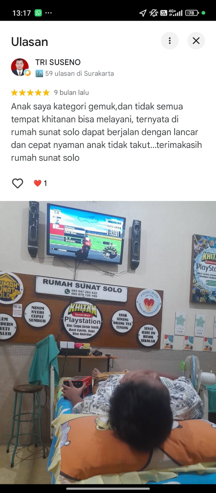 Testimoni pasien Rumah Sunat Solo 3