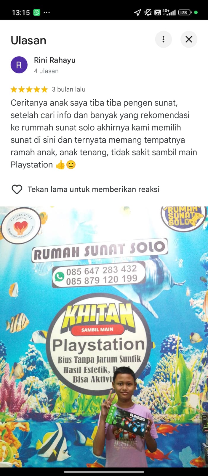 Testimoni pasien Rumah Sunat Solo 6
